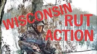 Wisconsin Rut Action - Bow hunting in single digit temperatures in western Wisconsin