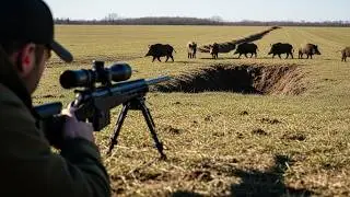 Фермеры перехитрили более 1000 диких кабанов с помощью гениальной стратегии ловушек в канавах.