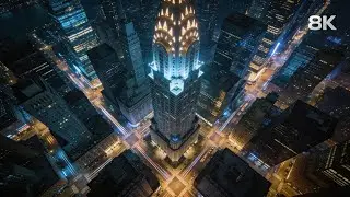 Relaxing US Night Cities in 8K HDR | Dolby Vision Meditation | Relaxing