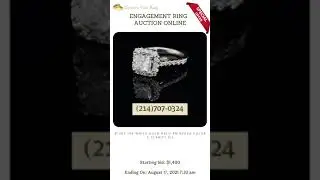 #1302 14K WHITE GOLD HALO PRINCESS COLOR F CLARITY SI1             Starting bid: $1,400 ✔️✔️