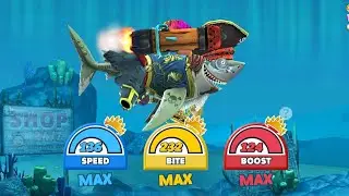 Jolly Roger Shark Classic Mode 🔓(Max All) -Hungry Shark World Full Gameplay HD | Hungry Shark Mod |