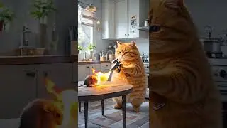 ##OrangeCats #GingerCat #CatReels #CatsofInstagram #CrazyCat #CatMemes #FurryChaos #FunnyCat
