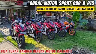 Obral motor sport cbr & r15 surat lengkap harga mulai 8 jutaan saja