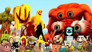 ALL PARTYGOER BACKROOMS CHARCETRS VS MUSCLE TOK MATAH BRAINROT MEMES (Garry's Mod)