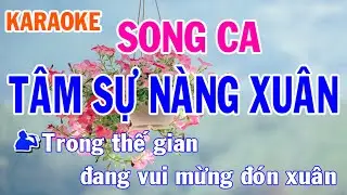 Tâm Sự Nàng Xuân Karaoke Song Ca Nhạc Sống - Phối Mới Dễ Hát - Nhật Nguyễn