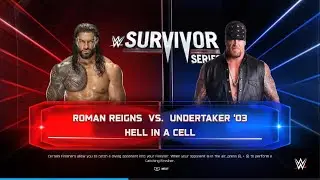 WWE 2K25 Hell In A Cell Match Roman Reigns vs The Undertaker
