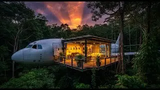 I Turned an Abandoned Airplane Into My Off Grid Home Silent Solo Build