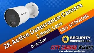 4MP 2K Active Deterrence PoE Turret Camera with Mic and Speaker by SCI&trade; &ndash; SC2KADT &ndash; Product Overview