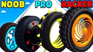 NOOB vs PRO vs HACKER in Wheel Smash Run