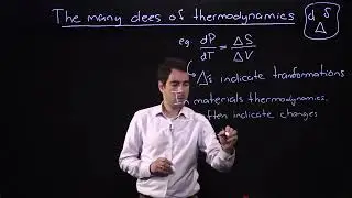 Supplemental Video: The Three Dees of Thermodynamics