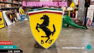 52-дюймовый алюминиевый знак Ferrari Denwerks продаётся. Привозите прицеп. Резерв не требуется. И...