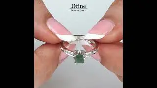Princess Cut Moss Agate Rings Healing Gemstone Promise Ring | Dfine Jewelry Store