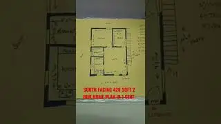 SOUTH FACING 420 SQFT 2 BHK HOME PLAN IN 1 CENT