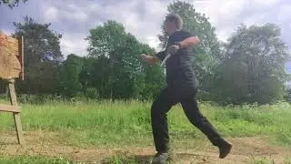 Knife throwing with different styles, summer 2018