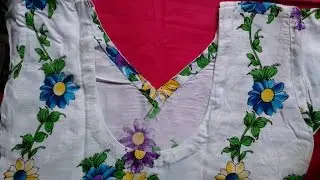 how to make neck design using bukram . simple neck design for kutri in hindi
