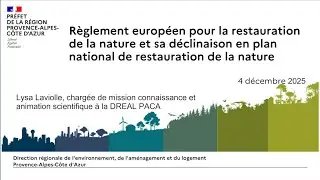 Conférence : Plan national de la restauration écologique
