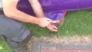 Securing The Castle   ALFA Bouncing Castles   Dublin Ireland