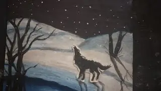 how to paint night scenery #youtubevideo #acrylicpainting #forbeginners 