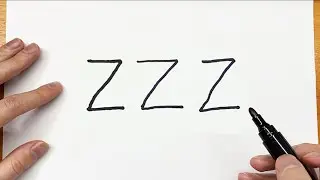 How To Draw A Car From Letter Z | Creative Drawing Idea