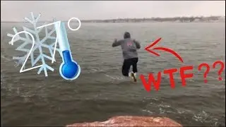 JUMPED IN ICE COLD LAKE?!! | What We do on snow days.