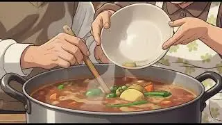 Making dinner at my grandmother's
