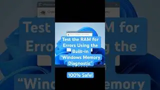TEST RAM STICKS for Faults/Errors #windows 💻