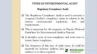 TLC0105 Environmental Auditing in Environmental Management (Series 1)