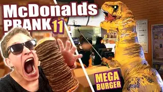 McDonalds PRANK FAIL - T-REX MEGA BURGER  - McDonalds Roulette