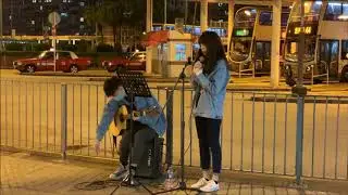 《孤單心事(國語版)/賣你/天窗/楓》Cover By Sarinn+Him @ 旺角東站C出口Busking2020/02/02