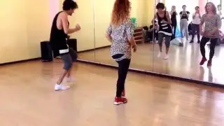 Cuban footwork class of Sergey Gazaryan with Marta Khanna 2016 in Tashkent