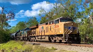 CSX X513-22 with foreign power of UP 2634 leading with a nice RL K5HL on 11/25/2024 
