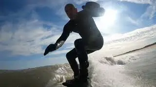 surfing croatan beach. been about 6 weeks since i surfed. awesome day today. 17 dec24 #croatansurf