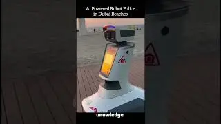 Dubai Ai-powered Robot police 🚓🚨 #dubaipolice #dubairobot #dubailife #dubaibeach #uae #unowledge