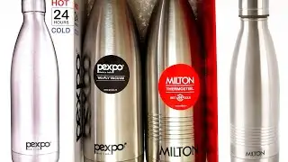 Unboxing and Comparison of Pexpo and Milton 1000ml hot and cold water bottle |24hr hot & cold bottle