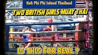 Two British girls muay thai | Phi Phi Island Thailand