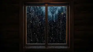 Rain Sounds at a Cozy Cabin &mdash; Thunderstorm & Fireplace for Sleep