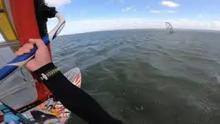 Windsurfing at Ray - Southend on Sea. JP FSW 92L, NP V8 6m
