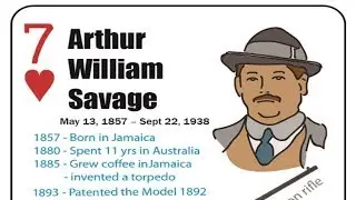 Arthur William Savage - Firearm Inventors - Playing Card Deck