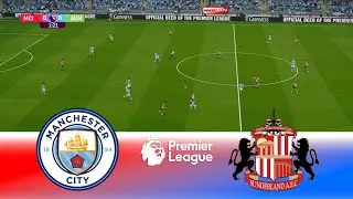 Manchester City vs Sunderland - Premier League 2025/26 | Full Match All Goals | Pes 21 Gameplay
