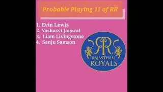 RR playing 11 | #ipl #rr #cricket #rajasthan #royals #cricket #match