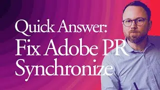 Adobe Premiere Synchronize Greyed/Grayed Out / Not Working!