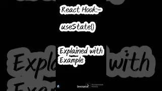 useState() React Hook || Explained with Example || #shorts #coderindian #reactjs #reacthooks