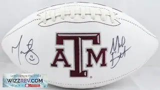 Topps Michael Bennett Martellus Bennett Signed Texas A&M Logo Football Jsa W