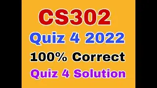CS302 Quiz 4 2022|Cs302 Quiz 4 Spring 2022|Cs302 quiz 4 solution 2022