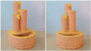 Make Styrofoam Tabletop Fountain At Home | Styrofoam Fountain Making At Home | Diy Water Fountain