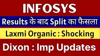 INFOSYS share latest news 🚨 SPLIT ANNOUNCEMENT 🚨 LAXMI ORGANIC latest news&bull; DIXON TECHNOLOGIES share