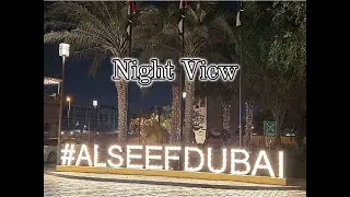 Al Seef Dubai Creek Night Walk |8K| Popular Dubai Tourist Attraction