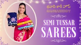 Semi tusser saree with cut work border and small buties in between #sarees #sareecollection #tussar