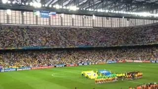 Algeria v Russia national anthems at Arena de Baixada , Curitiba 26-06-14