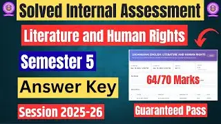 DU SOL| Internal Assessment|Literature and Human Rights| Sem 5|Answer Key|2025-26|